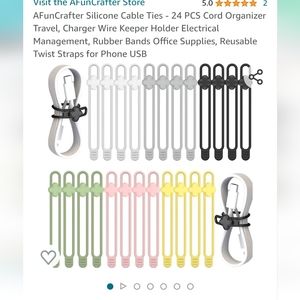Silicone cord organizers